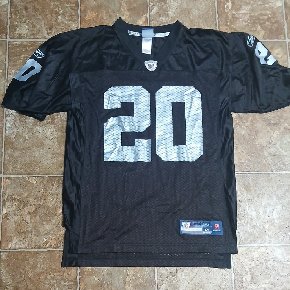 GUC McFadden Reebok Black Football Jersey Black with White Number 20 Size Medium